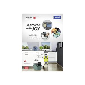 Rotho Albula Recycling <b>Bin</b> 6L 25L 40L With <b>Lid</b> Ideal For Waste Separation Kitchen Use - Product Image 1