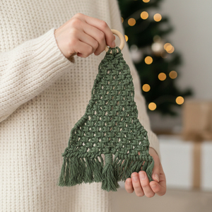 <span class=keywords><strong>Attrape</strong></span>-rêves <span class=keywords><strong>en</strong></span> macramé vert, décoration murale tissée bohème avec franges et <span class=keywords><strong>anneau</strong></span> <span class=keywords><strong>en</strong></span> <span class=keywords><strong>bois</strong></span> pour chambre ou salon - Product Image 2