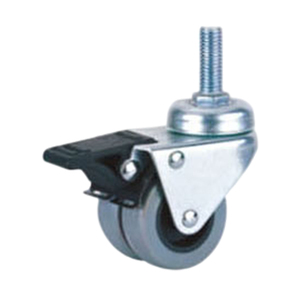 Roulettes industrielles à double roue très vendues, roulettes pivotantes en nylon de qualité supérieure avec frein - Product Image 6