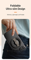 Support magnétique CNC pour Fidget Spinner, conception à double axe, triple pliage, rotation à 360 degrés, robuste et compact