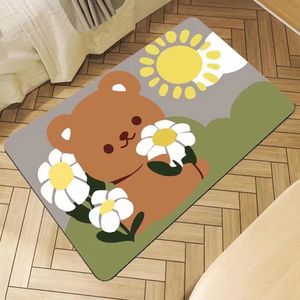 Tapis <span class=keywords><strong>de</strong></span> sol en forme <span class=keywords><strong>de</strong></span> fleur à séchage rapide, tapis <span class=keywords><strong>de</strong></span> salle <span class=keywords><strong>de</strong></span> bain, salon, grand tapis en caoutchouc, fond antidérapant, facile à nettoyer, <span class=keywords><strong>Kit</strong></span> Simple - Product Image 6