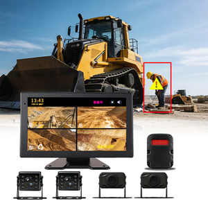 Monitor de Cámara CCTV Inteligente con IA y Visión Nocturna AHD de 10 Pulgadas y 4 Canales para Seguridad en Obras de Construcción, Camiones y Topadoras - Product Image 1