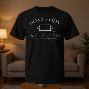 Camiseta Homebody Anti Social Club Est 2024 de algodón negro unisex talla adulta - Product Image 3