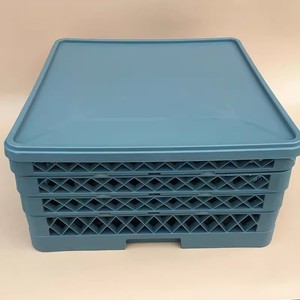 Cup Basket <b>Trolley</b> 600x540x880mm <b>Four</b> <b>Wheel</b> Plastic Metal Handle Storage Cart Durable Lake Blue - Product Image 3