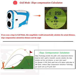 Télémètre laser de golf 650 yards avec compensation de pente, fonction de verrouillage du drapeau, grossissement 6X, prisme BAK4, précision 1M, portable et rechargeable - Product Image 5