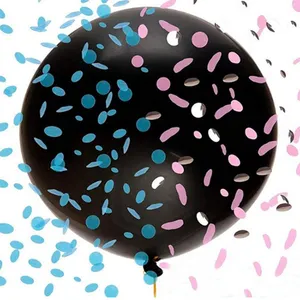 Hot Sale Custom Printing Baby Shower Gender Reveal 36inch Black Color Latex Balloons