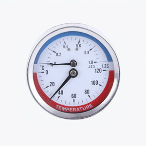 80mm Axial Electroplated Pressure Temperature Combined Gauge Cast <b>Iron</b> for HVAC Industrial - Product Image 1