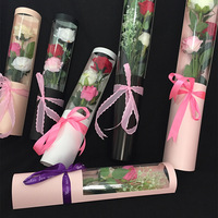 Boîte carrée de luxe personnalisée pour fleurs fraîches, idéale pour la Saint-Valentin, échantillon gratuit, pelliculage mat et gaufrage