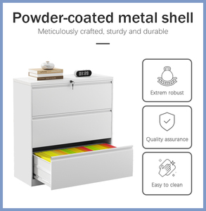 Thiết kế hiện đại Key-Lock 3-Drawer kim loại Tủ hồ sơ cho lưu trữ an toàn của bí mật dữ liệu trong các trường học bệnh viện nhà văn phòng - Product Image 4