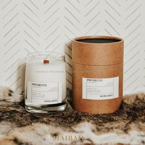 Eco Friendly Modern Cosmetic Packaging Custom <b>Printed</b> Candle Cardboard <b>Paper</b> Tube Cylinder Box Packaging - Product Image 4