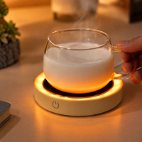 Tapis chauffant thermostatique en plastique, alimenté par courant alternatif, pour garder les boissons au chaud, isolation à double niveau pour la maison et le bureau