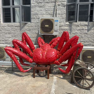 Promotion de Vente Directe Usine : Sculpture de Homard et de <span class=keywords><strong>Crabe</strong></span> en Résine de Fibre de Verre, Décoration Extérieure de Jardin, Style Pop Art Lumineux - Product Image 2
