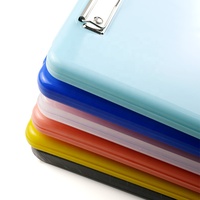 Classeur en plastique A4 multi couleurs de bonne qualité Presse-papiers PP pliable Office & Sschool avec boîte de rangement