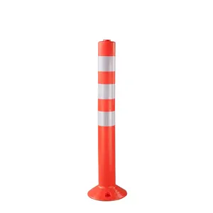 Roadway Safety Delineator Plastic Warn Pole Road Bollard Stand Barrier Traffic Warning Post