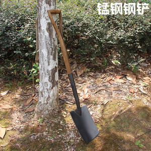 เครื่องมือขุดดินสำหรับสวนกลางแจ้งพร้อมด้ามไม้  จอบเหล็กสำหรับงานเกษตร - Product Image 6