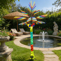Vente en gros de palmiers artificiels tropicaux LED pour l'extérieur, imperméables IP65, 10 m, avec feuilles en plastique vert, 3 m