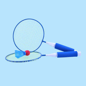 ไม้แบดมินตันสำหรับเด็กซุปเปอร์วิงส์สีฟ้า น้ำหนักเบา ชุดลูกขนไก่ของเล่นสำหรับเด็กเล่นกลางแจ้ง - Product Image 1