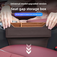 Organisateur de rangement de luxe pour l'espace entre les sièges de voiture, boîte de rangement en cuir PU, porte-gobelet, poche latérale pour accessoires intérieurs de voiture, sac de console automobile