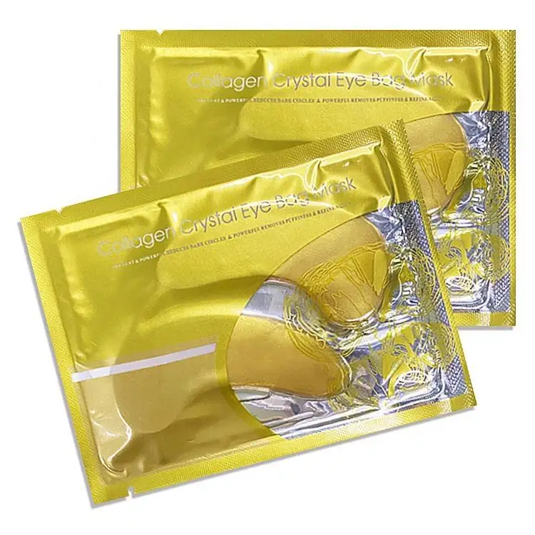 Private Label Sheet Crystal Golden Gel Eye Mask Under Eye 24k Gold Hydrogel Collagen Dark Circle Eye patch