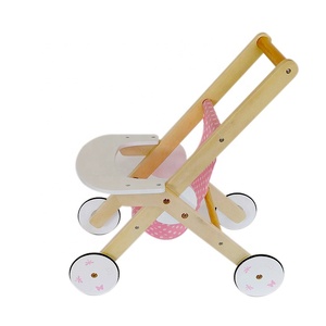 Poupée de bébé en <span class=keywords><strong>bois</strong></span> nordique, luxe, buggy, avec roues en caoutchouc, pour poupées - Product Image 2