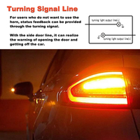 CARQSENG Alarme de voiture à entrée sans clé unidirectionnelle avec démarrage/arrêt à distance du moteur, contrôle d'allumage, clé LCD intelligente et contrôle via application Bluetooth