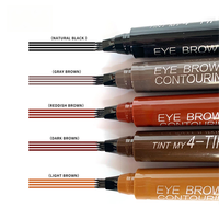 Crayon à sourcils minéral ultra-fin imperméable longue durée 4 fourches Aspect naturel Résistant à la transpiration Cosmétiques de marque privée