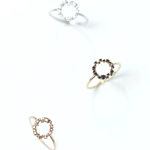 Bague Brilliant02 rose en or 14 carats avec diamants et perles, bijoux de luxe, fabricant de bijoux fins, bague personnalisée, fournisseur OEM ODM, élégante - Product Image 1