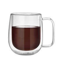 Tasse à thé en verre borosilicate à double paroi personnalisée pour café, bière, eau - Cadeaux d'affaires 350/500 ml Design moderne