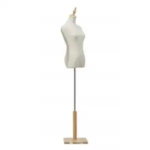 Stand top-Body donna uomo manichino mezzo corpo display torso femminile con base in legno