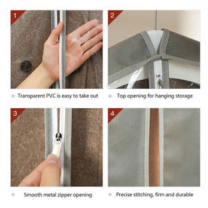 <span class=keywords><strong>Housse</strong></span> anti-poussière spéciale pour costumes et vêtements de cérémonie-Sac à vêtements étanche à l'humidité entièrement transparent, sac de rangement pour vêtements de maison - Product Image 3