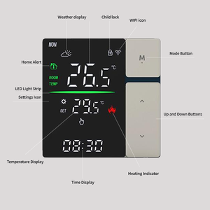 Termostato WiFi Inteligente para Calefacción por Suelo Radiante, Control por Aplicación Tuya, Pantalla a Color de 4.5 Pulgadas, 16A, Control de Temperatura para Calefacción Eléctrica por Suelo Radiante - Product Image 3