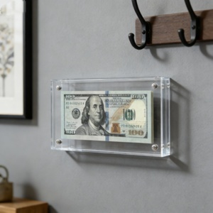 Wholesale Customizable Clear Acrylic Polished Washable Japanese Booster Box Case <b>Floating</b> Shelf Magnetic Lid Design Display - Product Image 4