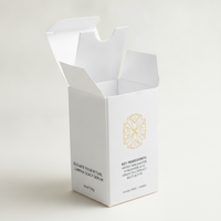 Boîte auto-fermante en papier texturé OEM, or rose, gaufrage personnalisé, emballage de sérum au rétinol pour cosmétiques