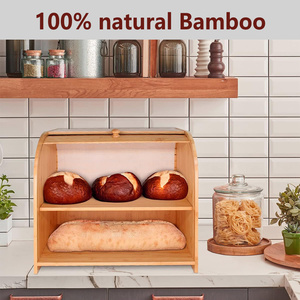 Tre bánh mì Hộp <span class=keywords><strong>2</strong></span> <span class=keywords><strong>Tier</strong></span> bánh mì Hộp nhà bếp bánh mì lưu trữ <span class=keywords><strong>bin</strong></span> - Product Image 3