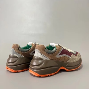 Chaussures décontractées pour femmes de marque de luxe, en cuir véritable, à lacets, à semelle épaisse, légères, souples, antidérapantes, tendance de la mode - Product Image 6