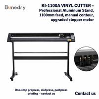 Plotter de corte de vinilo con prensa térmica KI-1100A, alimentación de 43 pulgadas (1100 mm), corte de 1010 mm, motor paso a paso, Signmaster para la creación de pegatinas, calcomanías y letreros