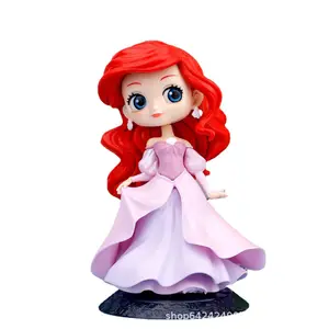 Lzq — figurine princesse aux grands yeux, poupée en Pvc Anime, décoration de gâteaux, ornements de pâtisserie, modèle fait à la main