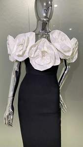 AL1804 Chic Sexy <span class=keywords><strong>robe</strong></span> de soirée pour les femmes moderne 2024 chaud 3D <span class=keywords><strong>grande</strong></span> fleur dentelle hors épaule <span class=keywords><strong>grande</strong></span> <span class=keywords><strong>taille</strong></span> <span class=keywords><strong>robe</strong></span> de soirée à la mode - Product Image 5