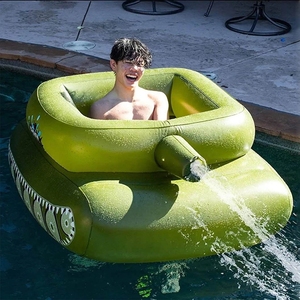 Flotador Inflable para <span class=keywords><strong>Piscina</strong></span> con Forma de Tanque para Adultos y Niños, con Cañón de Agua, Juguete Flotante para Niños y Niñas, para Fiestas en <span class=keywords><strong>el</strong></span> Lago o <span class=keywords><strong>el</strong></span> Patio Trasero - Product Image 1