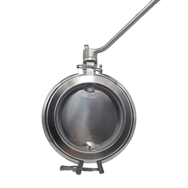 6 Inch Attractive Price Stainless Steel SS304 SS316L Sanitary Powder Valve butterfly Valve,Weld Large Diameter butterfly Valves