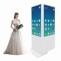 Machine de publicité verticale à double écran portable, écran tactile 4K, affichage double face ultra-clair
