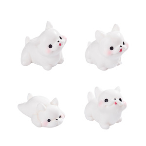 Dp Mini French Bulldog Resin Figurine <b>Dolls</b> White Cute Animal Decor For Desk And Car Indoor Use - Product Image 5
