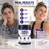 Complément Alimentaire Anti-Âge OEM : Capsules de Complexe Longévité NAD+ NR Resvératrol Quercétine Fisétine CoQ10 Marque Blanche