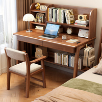 Chaises de bureau d'ordinateur de bureau étroites en bois massif Simple bureau à domicile petite chambre bureau longue Table chaises de salle à manger incluses