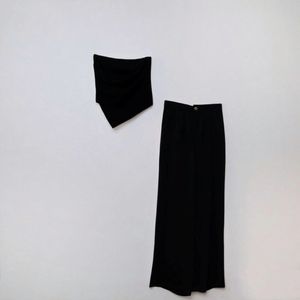 Conjunto <span class=keywords><strong>de</strong></span> pantalones largos holgados para mujer nuevos hechos a medida <span class=keywords><strong>de</strong></span> alta calidad en otoño sin diseño <span class=keywords><strong>de</strong></span> correas para los hombros 5607PCT - Product Image 5