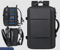 Sac à dos scolaire en polyester multi-couches de 16 pouces, durable, décontracté, extensible, imperméable, avec port USB et fermeture éclair de séparation sec/humide, vente en gros