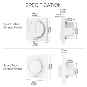 MOES Wi-Fi/ZigBee Smart Rotary/Touch Light Dimmer Switch AC 100-240V 50-60Hz App Control Life/Tuya Remote <strong>Alexa</strong> Google No <strong>Camera</strong> - Product Image 2