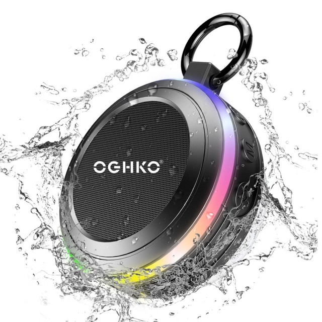 Portable 5W IPX7 Waterproof Wireless Speakers Blue Tooth RGB LED Lighting Mini Plastic Design Included AUX Box Factory Price