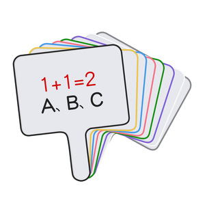 Tablero de respuesta Marco de plástico Tablero blanco Borrado en seco Respuesta Paleta Lapboard de doble cara para niños - Product Image 4
