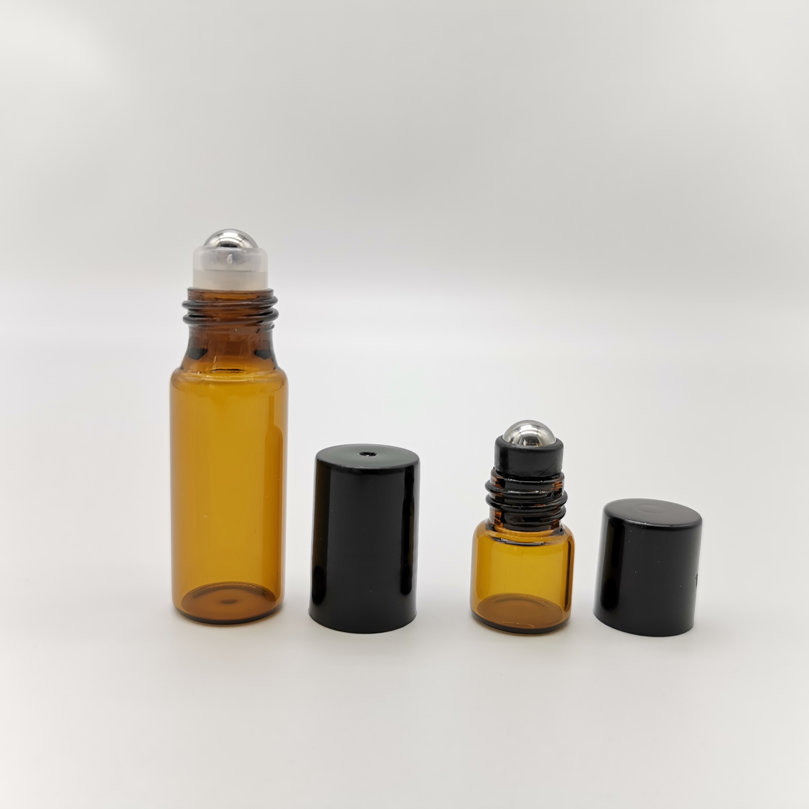 Refillable Clear 5ml 10ml Amber Glass Vials With Roller Ball
